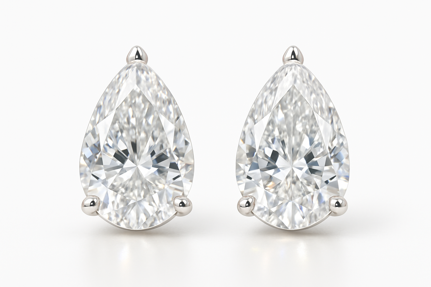 pear shape diamond studs